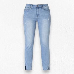 Pistola Light Wash Super High Rise Raw Hem Cassie Tapered Leg Jeans Size 32